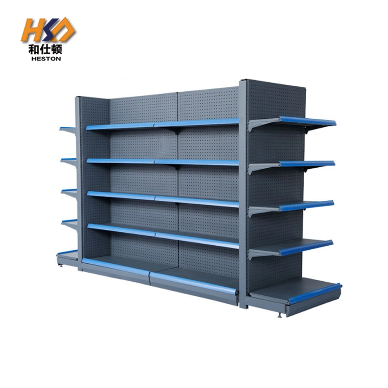 Metallic Supermarket Shelf Equipment Supermarket Rack Gondola Shelves